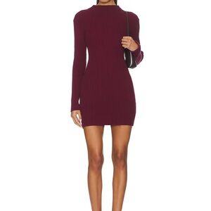 Elegant Burgundy Midi Dress
